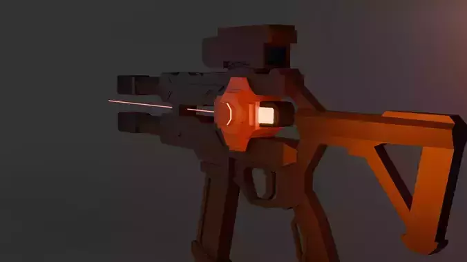 Nova77 Scifi Smg Low-poly 3D model