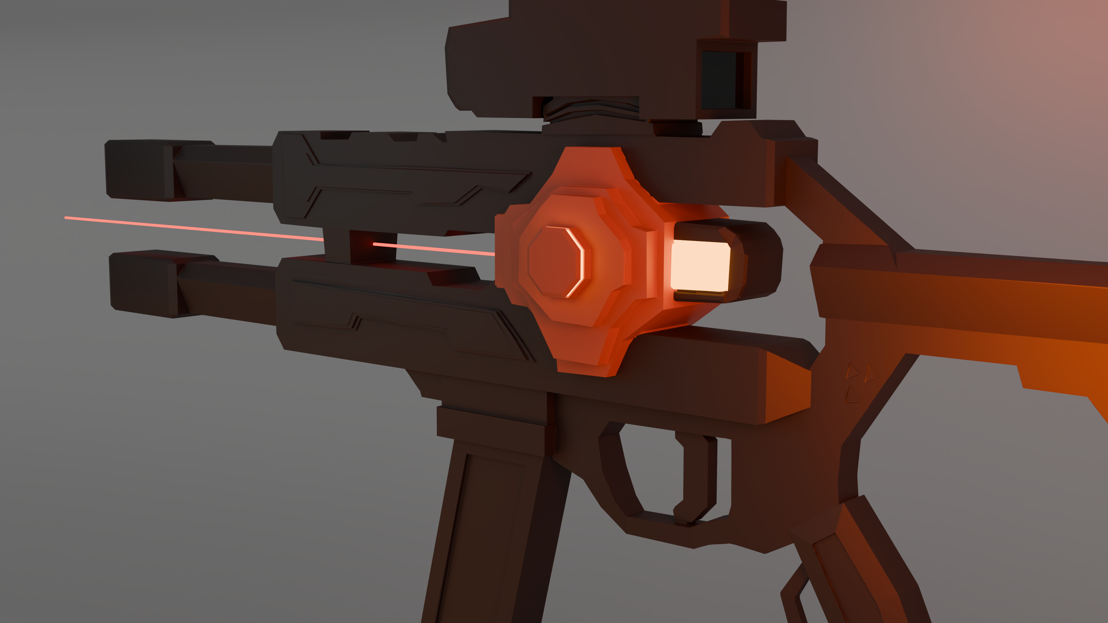 Nova77 Scifi Smg Low-poly 3D model_2