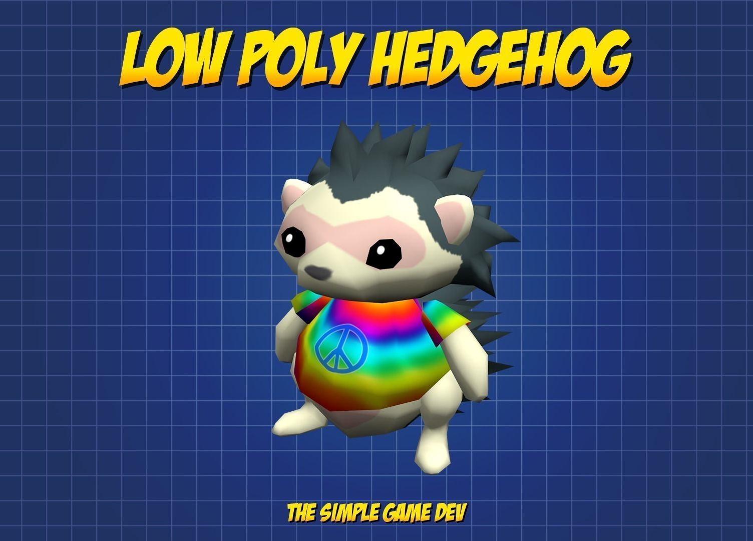 Cute Low Poly Hedgehog Low-poly 3D model_0