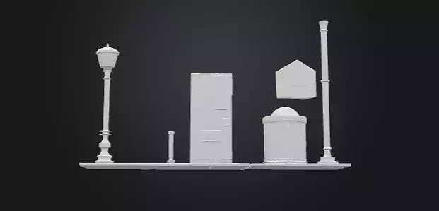 Stylized Cyberpunk Street Props Pack