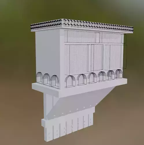 Mashrabiya Window  Traditional Arabic Wooden Lattice