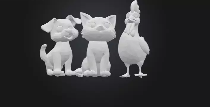 Animals Low-poly 3D model_0