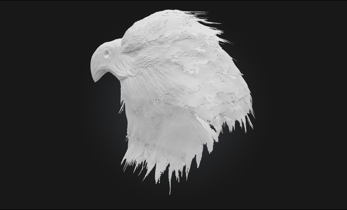 Majestic Stare Regal Animal Bust for Art and Wildlife Scenes 3D model_6