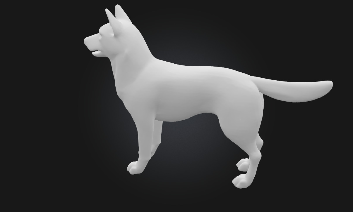 Husky Stand  Loyal Companion Model for Wildlife 3D model_10