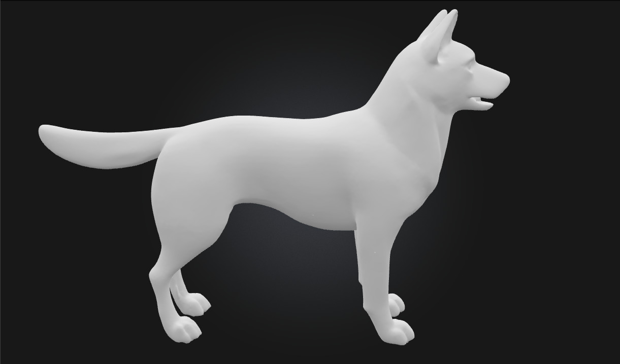Husky Stand  Loyal Companion Model for Wildlife 3D model_8