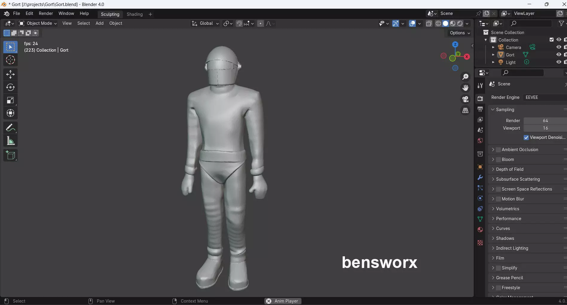 1 10th Scale Gort Robot Figure Free 3D print model_4