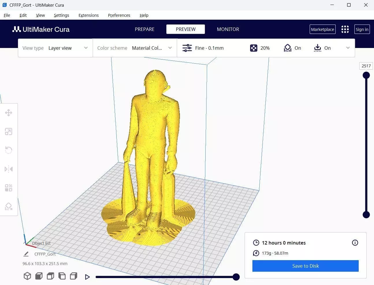 1 10th Scale Gort Robot Figure Free 3D print model_9