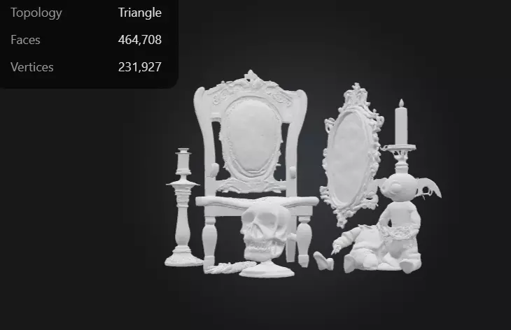 Game Ready Horror Assets Low-poly 3D model_0