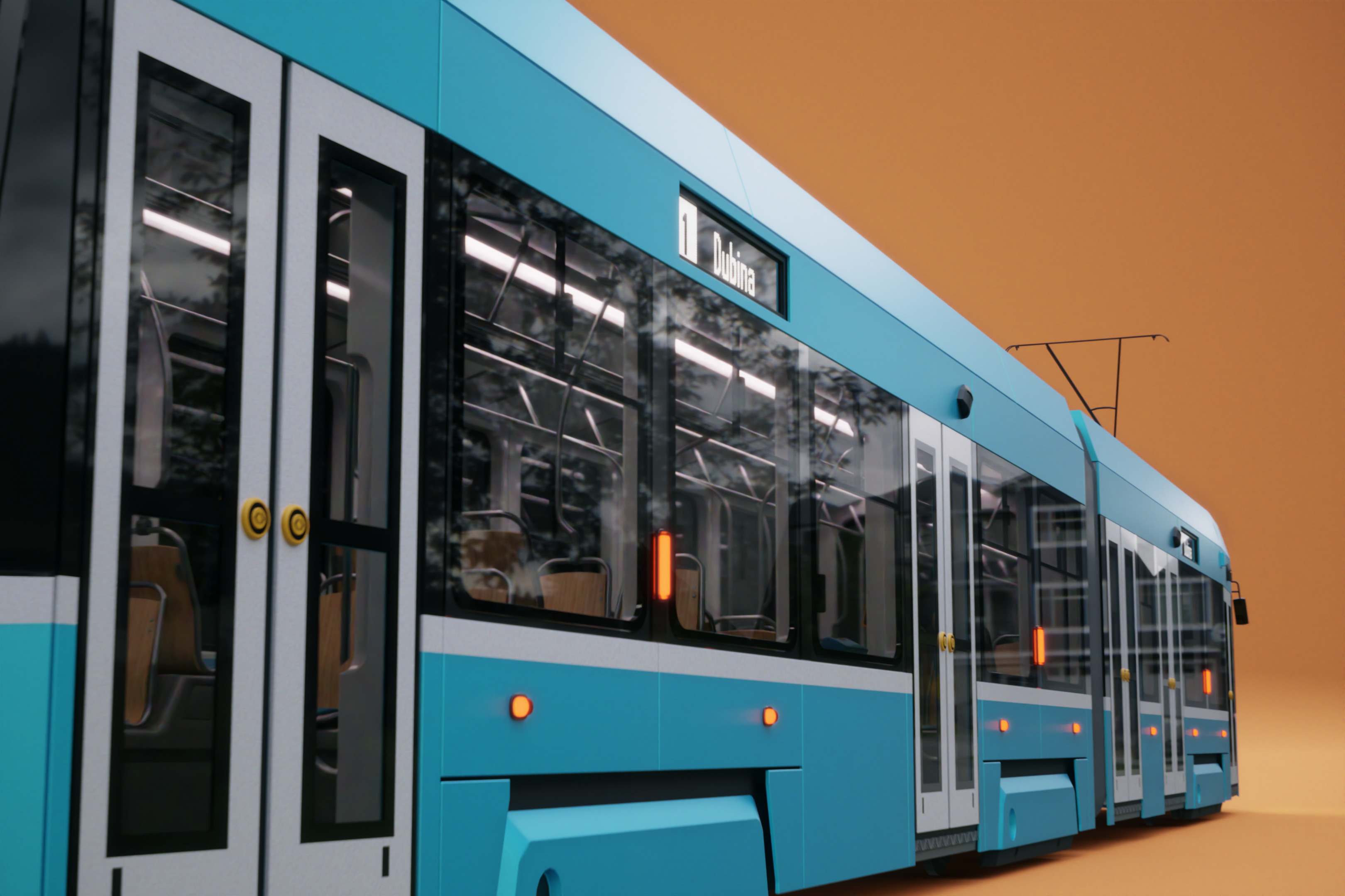 Skoda 39T tram 3D model_4