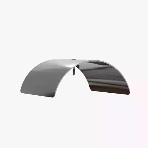 Arched Metal Plate with Screw 3D model