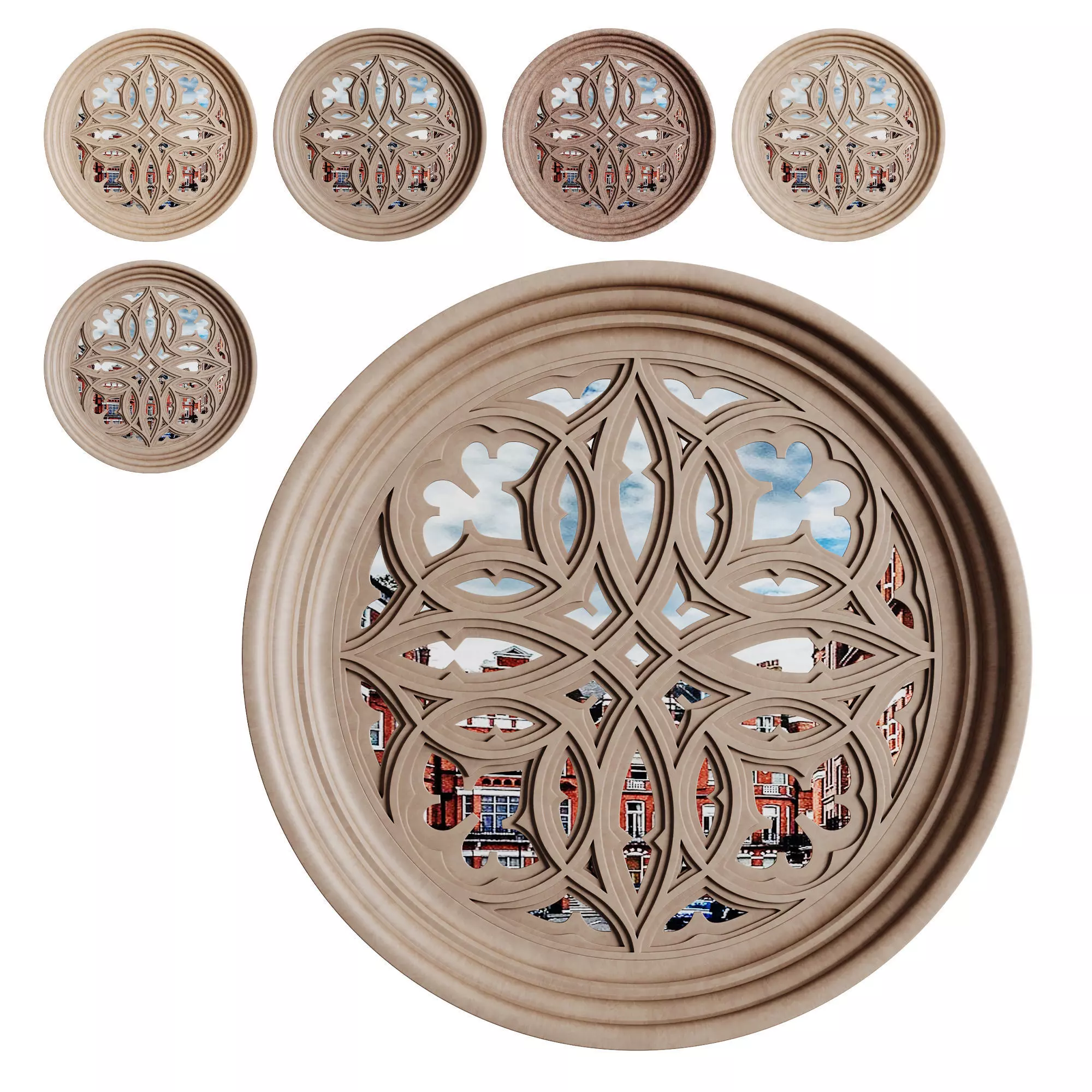 Gothic Window 01 3D model_0