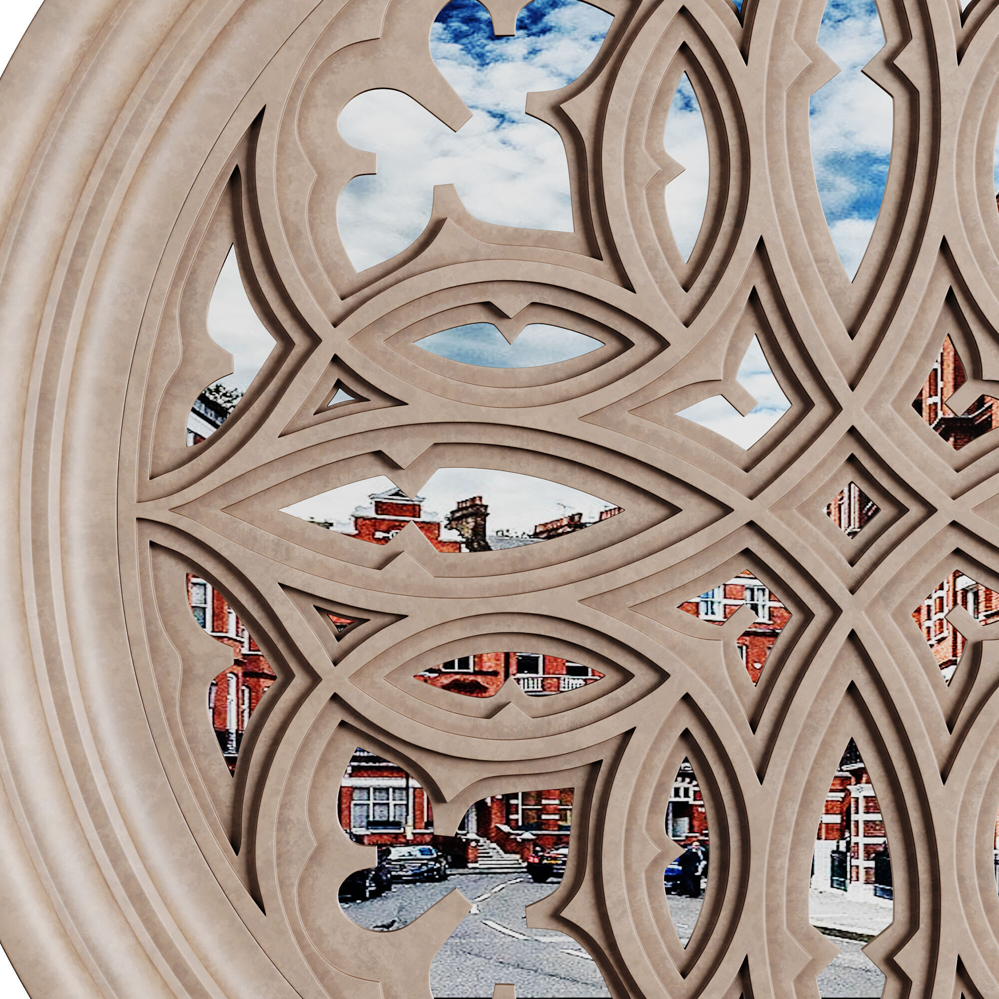 Gothic Window 01 3D model_7