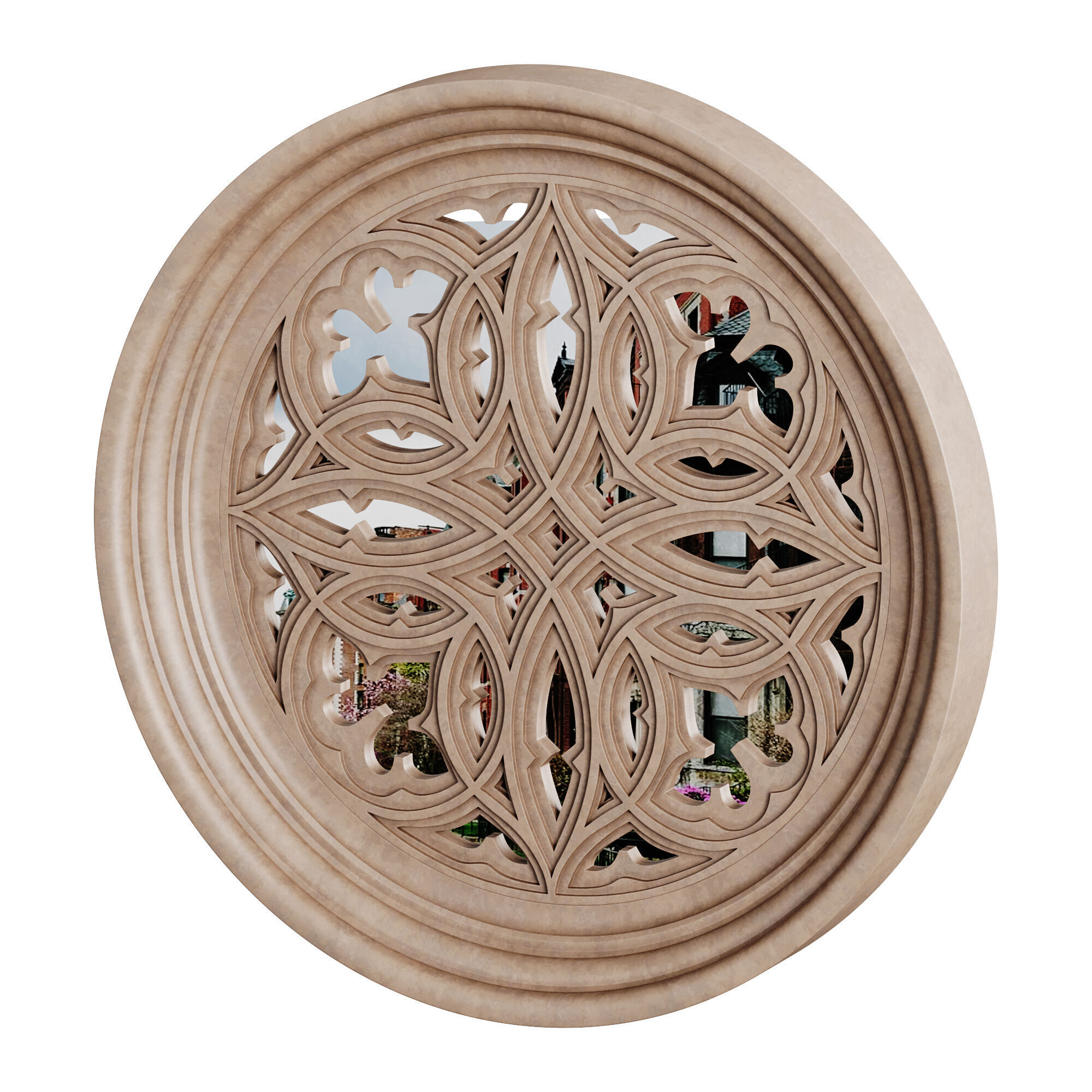 Gothic Window 01 3D model_3