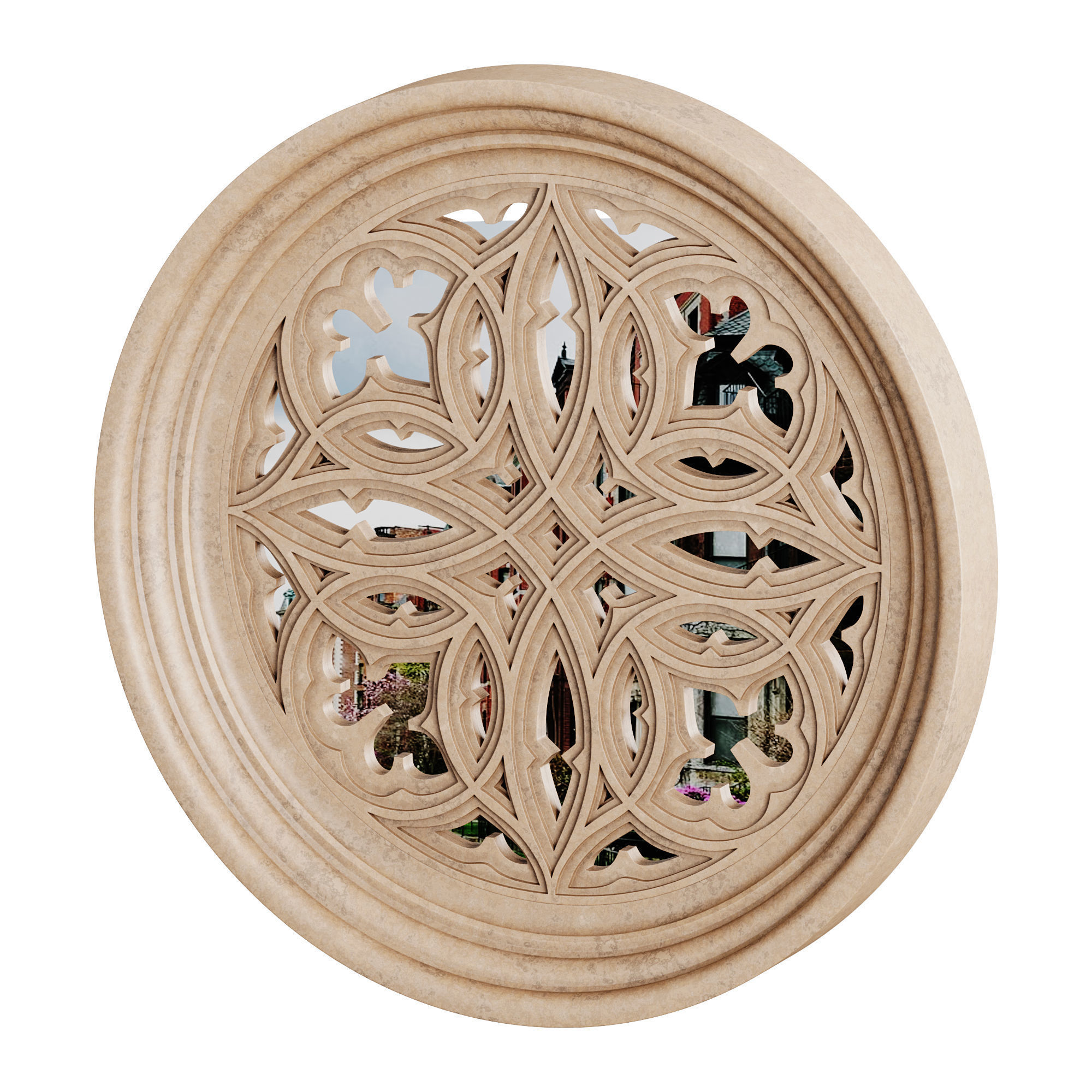 Gothic Window 01 3D model_4