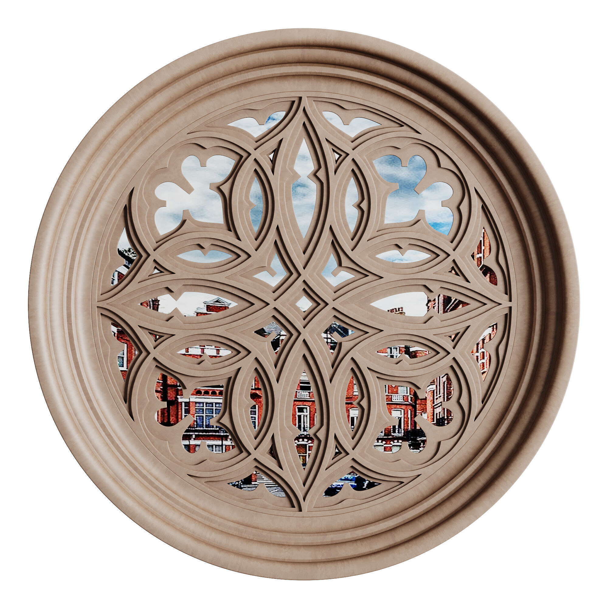 Gothic Window 01 3D model_1