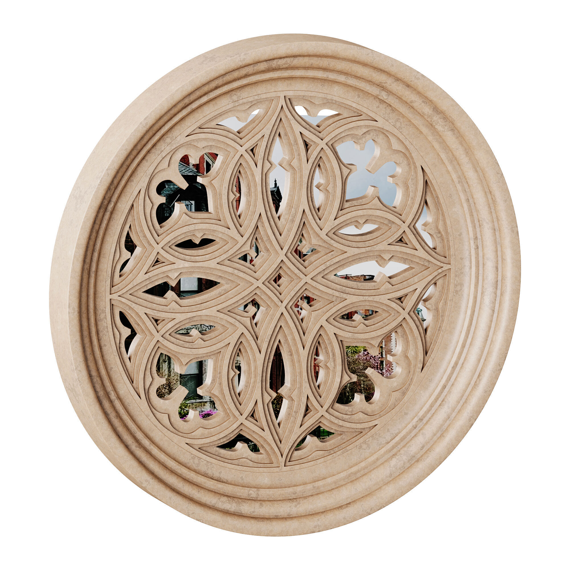 Gothic Window 01 3D model_10