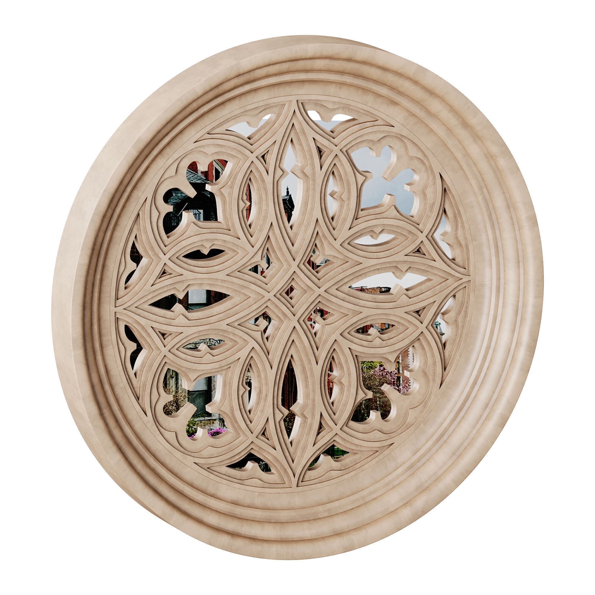 Gothic Window 01 3D model_9