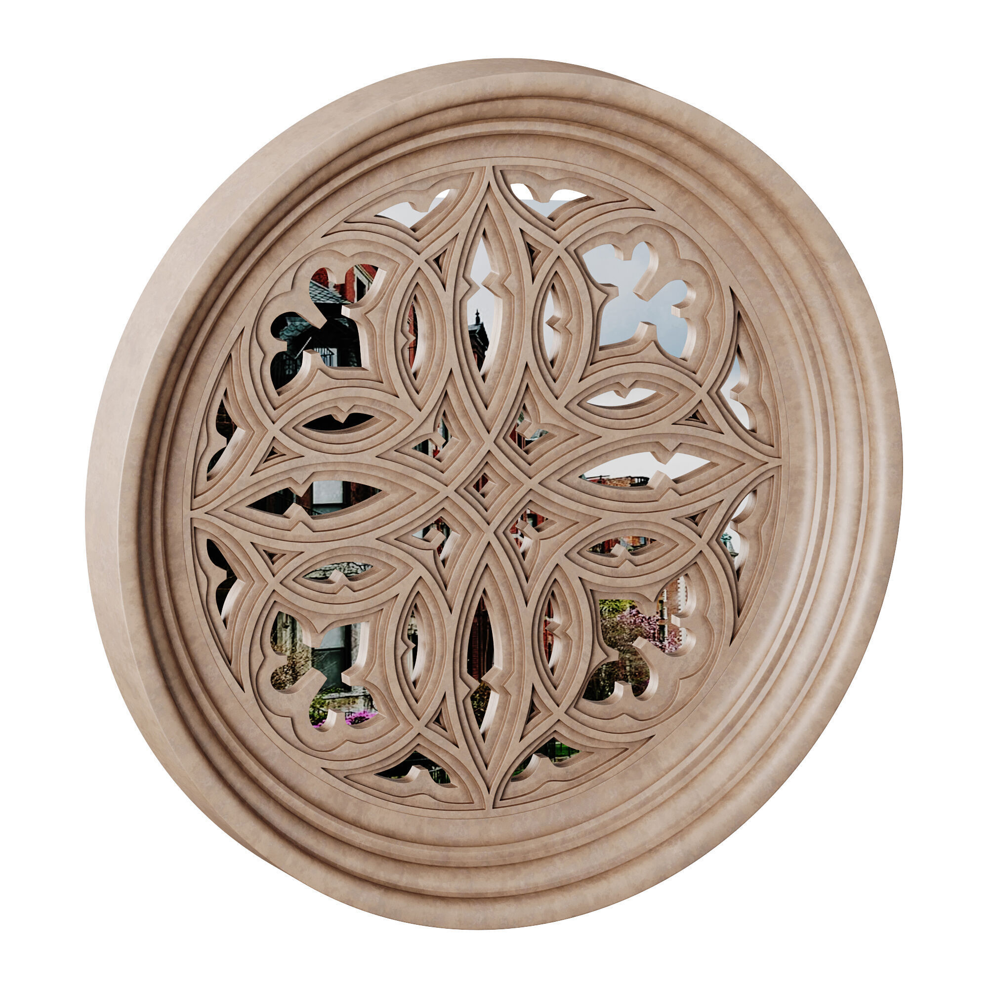 Gothic Window 01 3D model_11