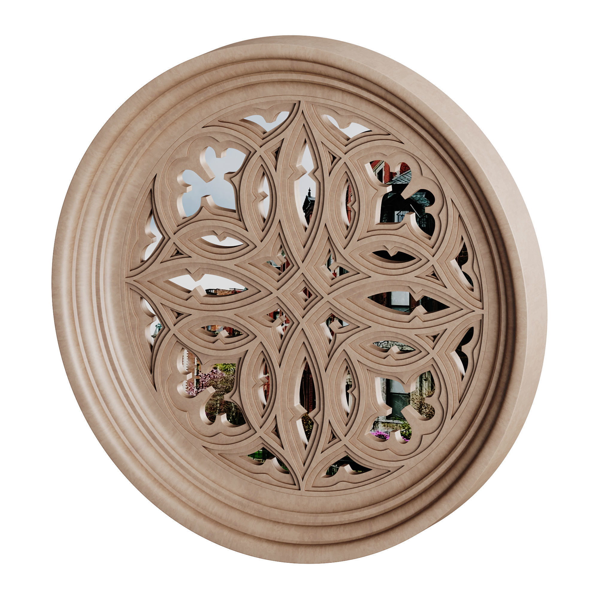 Gothic Window 01 3D model_2
