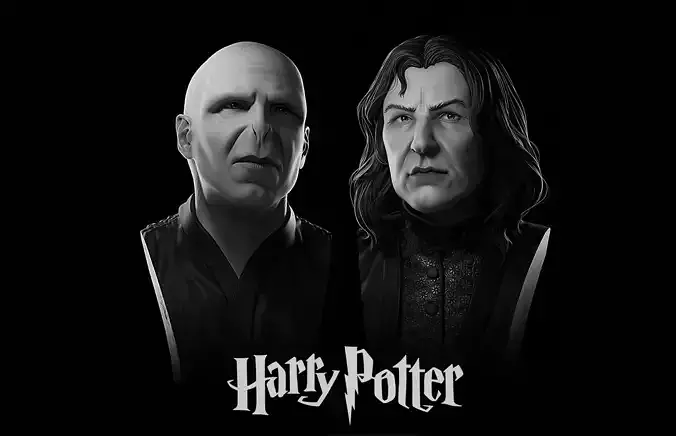 Snape and Voldemort from Harry Potter 3D Sculpture