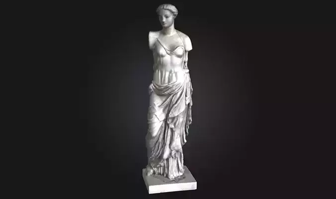Aphrodite Elegance  Classical Statue Model for Mythological  3D model