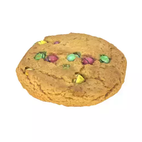 Cookie With Candys Low-poly 3D model