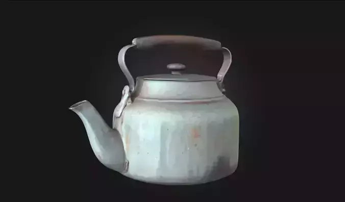 Rustic Teapot  Vintage Ceramic Model for Kitchen 