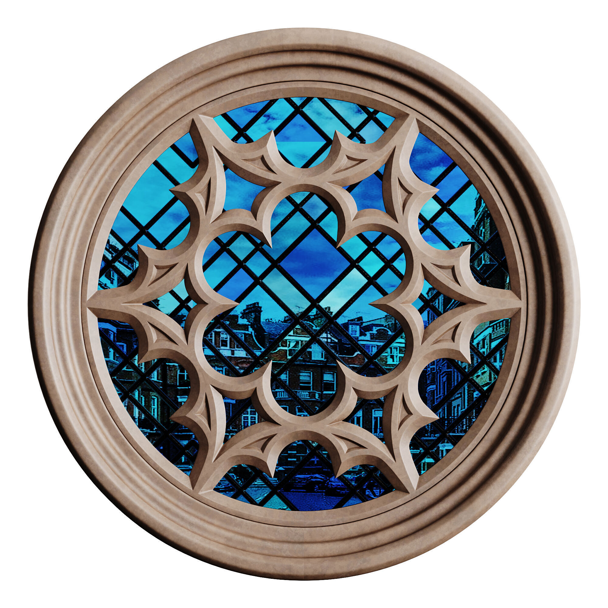 Gothic Window 03 3D model_1