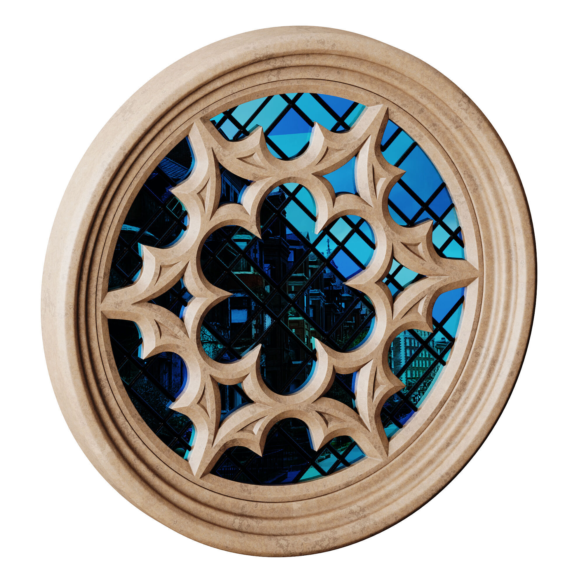 Gothic Window 03 3D model_9