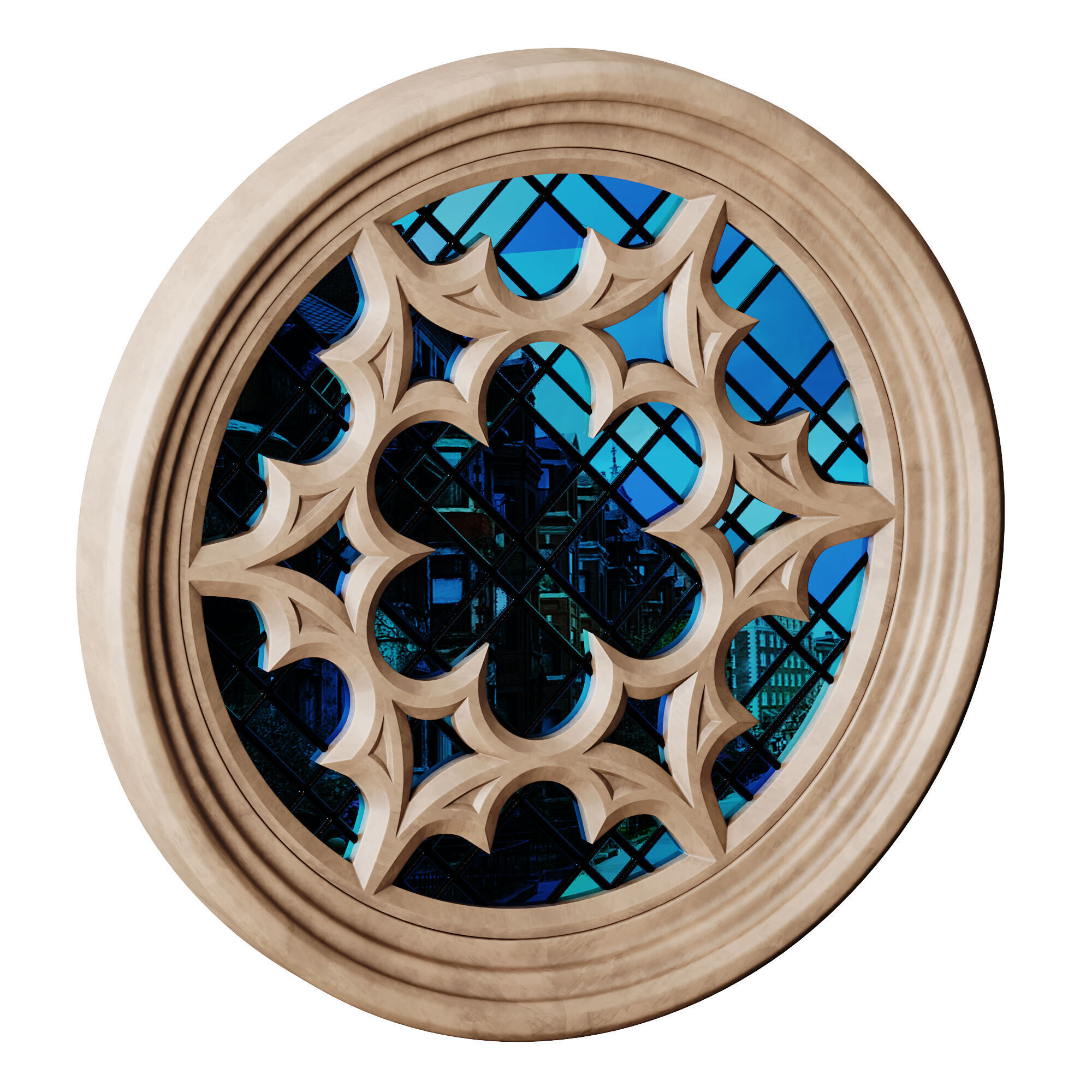 Gothic Window 03 3D model_8