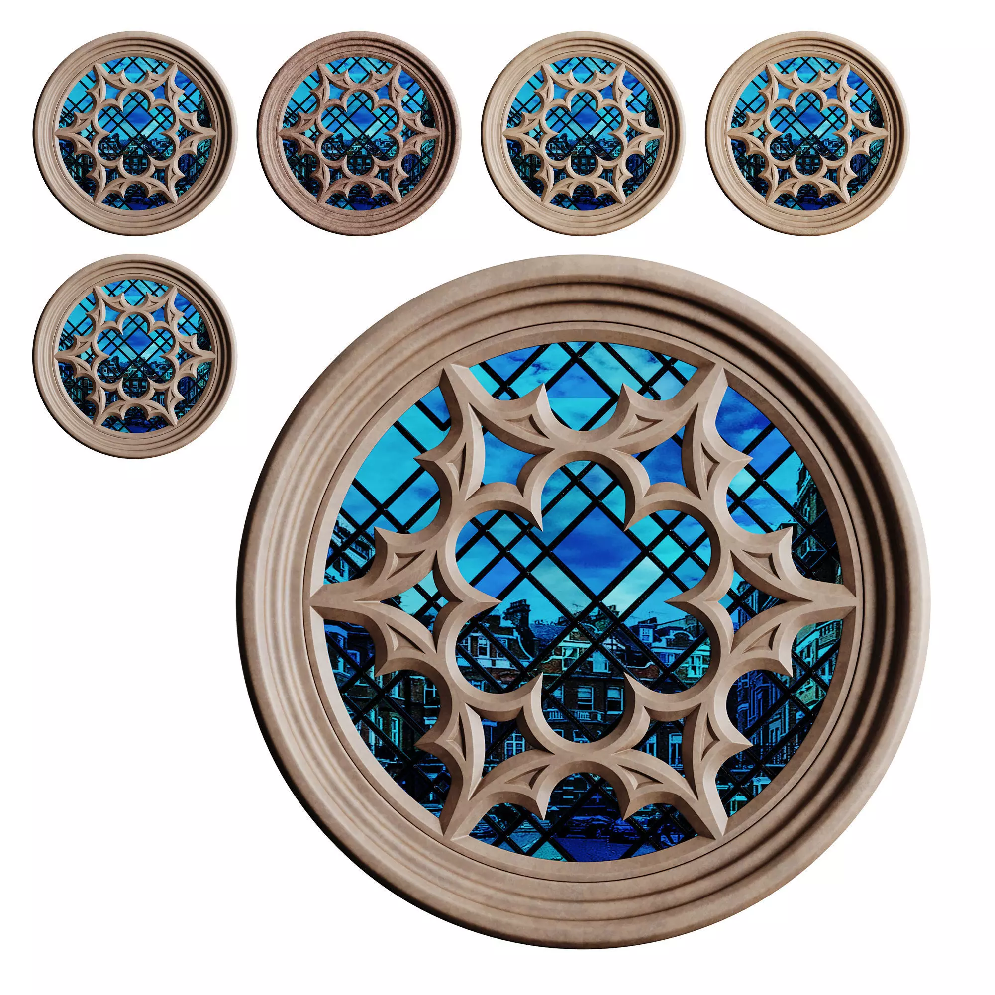 Gothic Window 03 3D model_0