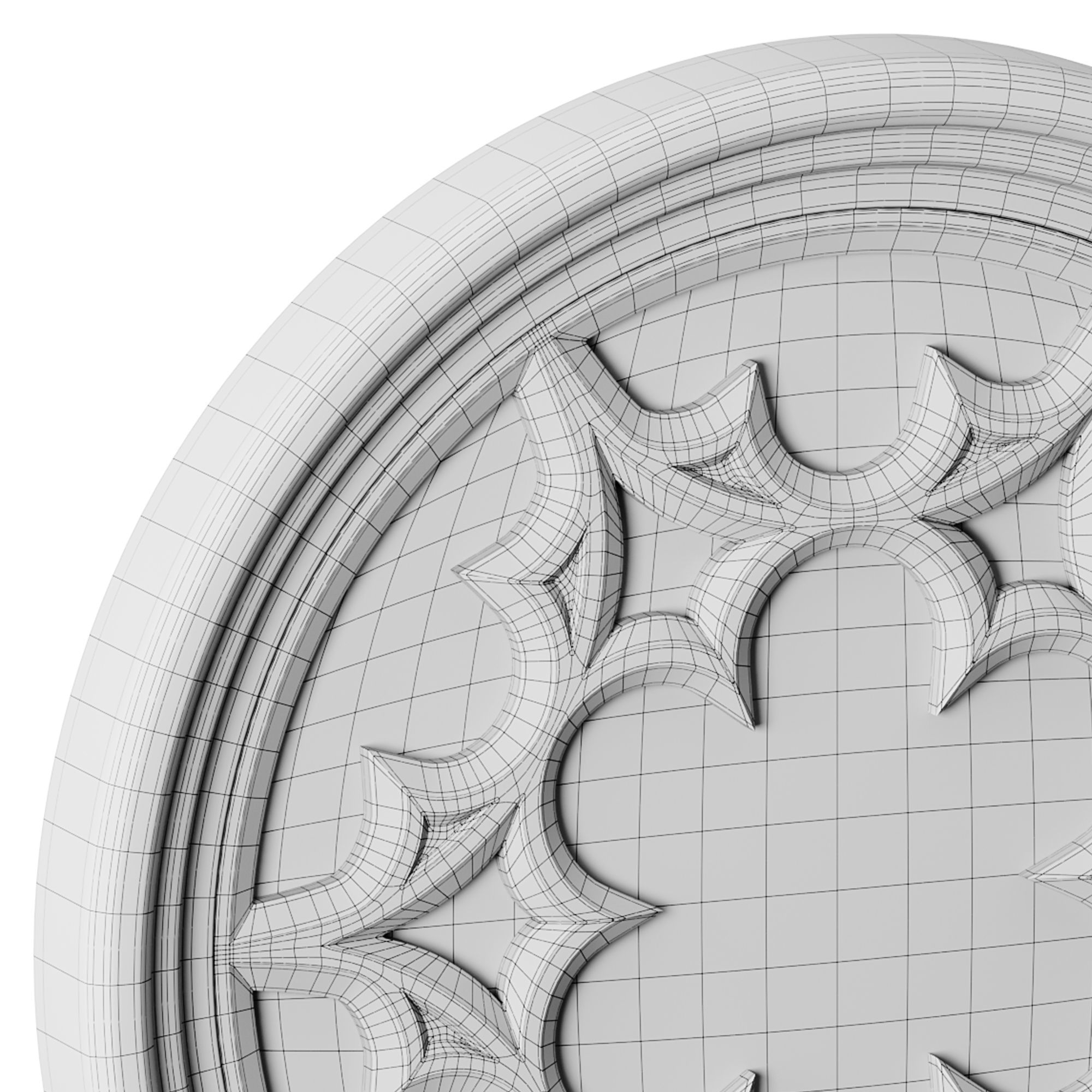 Gothic Window 03 3D model_14