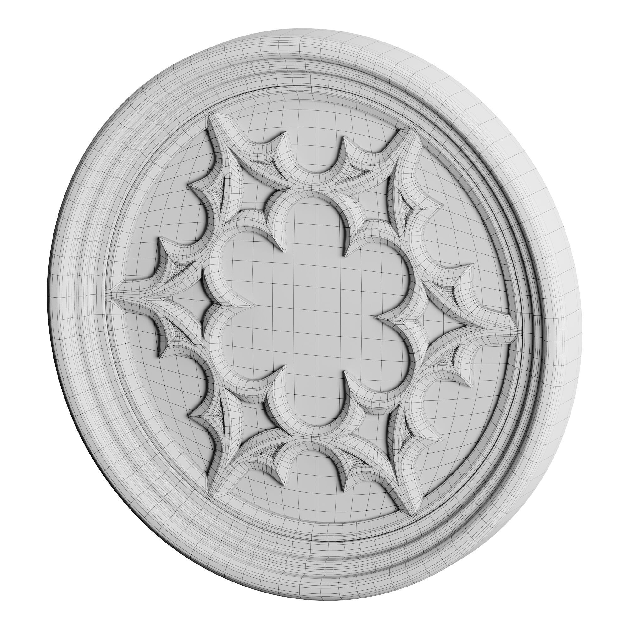 Gothic Window 03 3D model_13