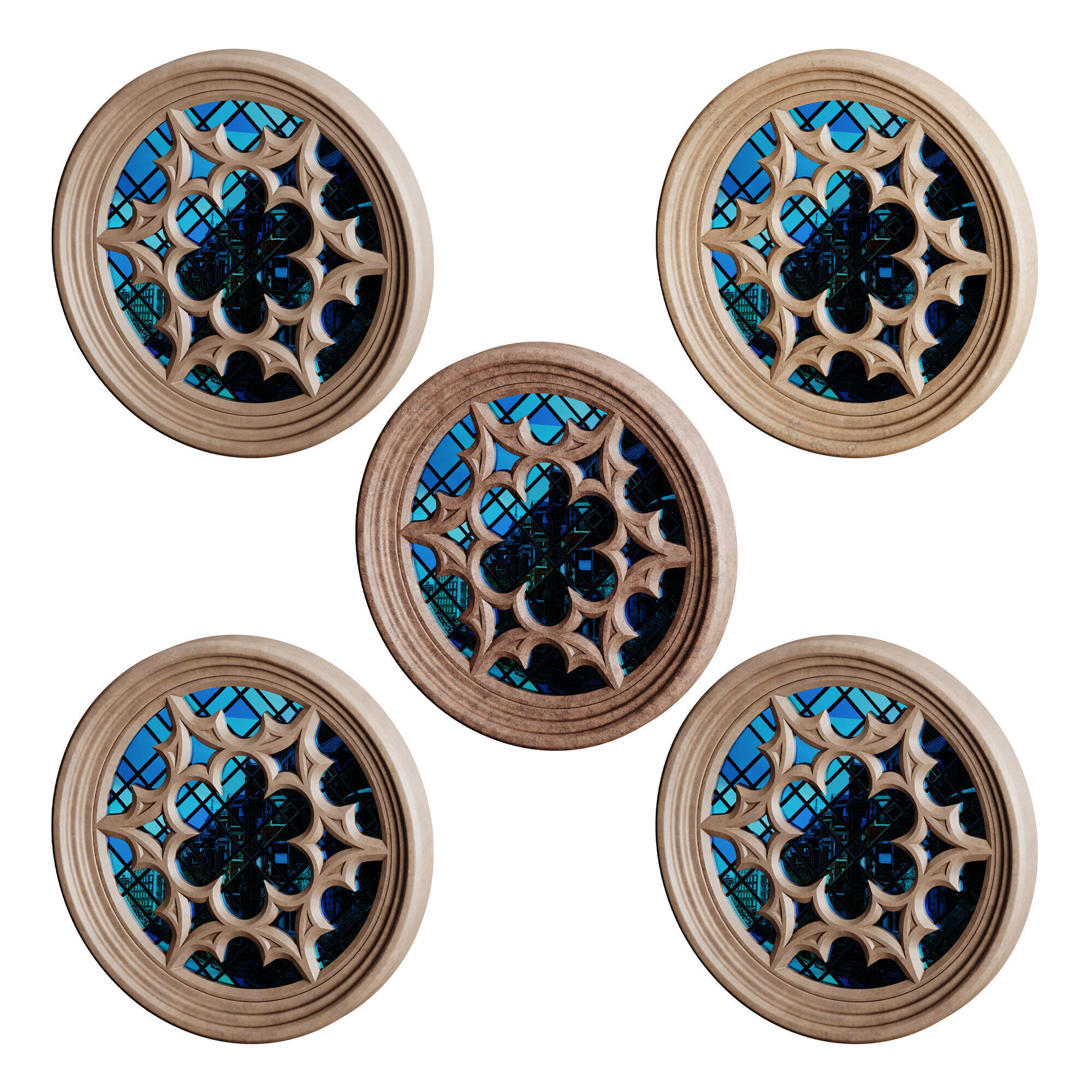 Gothic Window 03 3D model_6