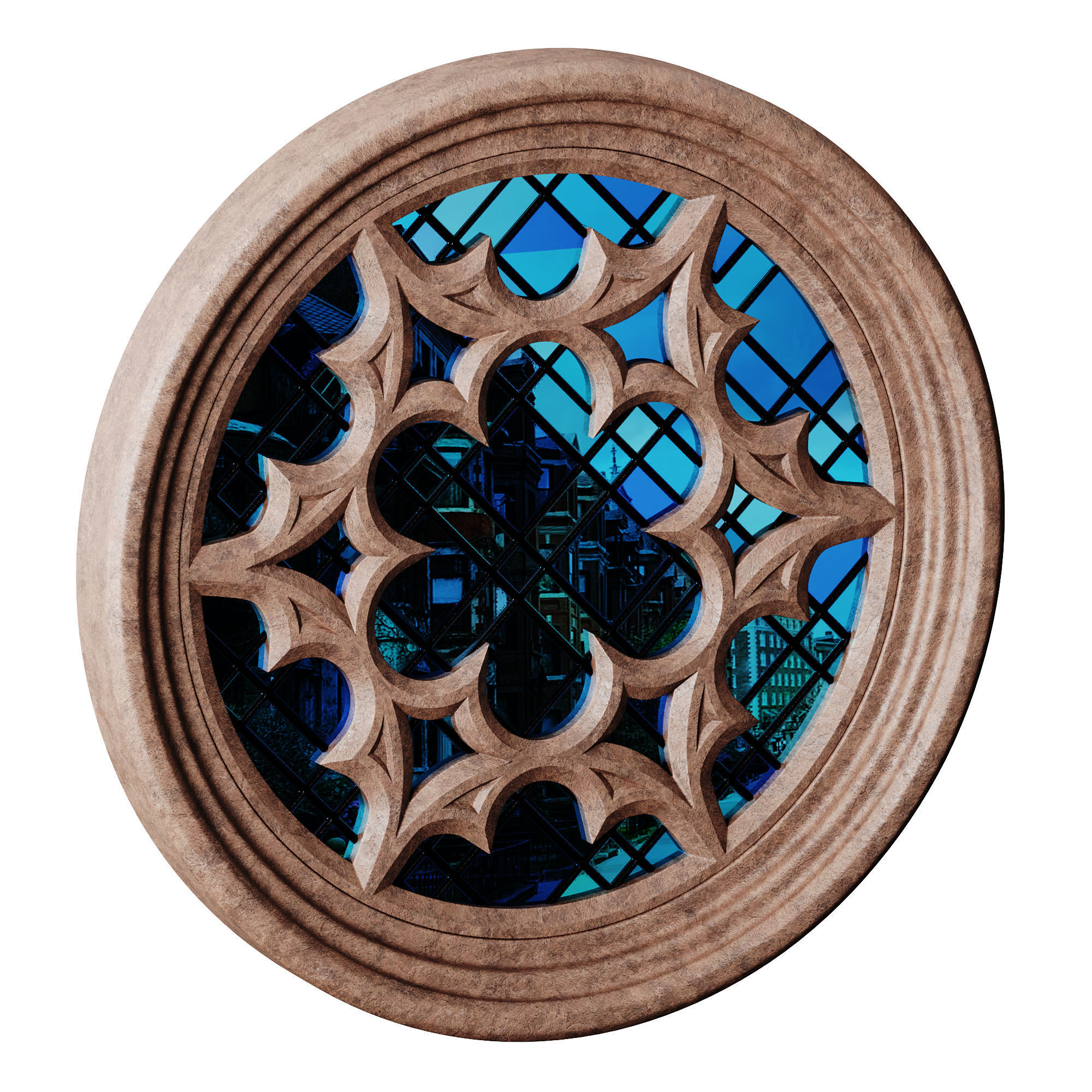 Gothic Window 03 3D model_12