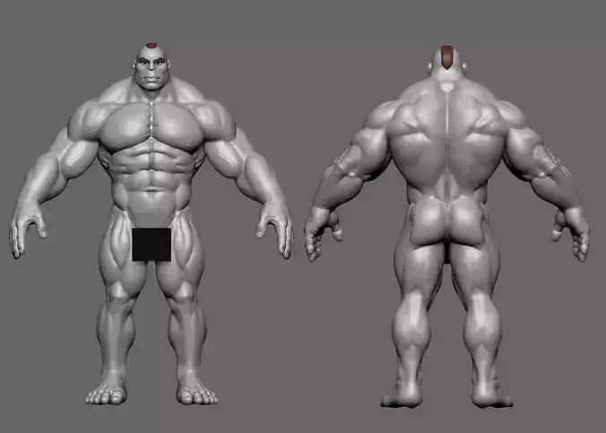 Body Hulk Low-poly 3D model