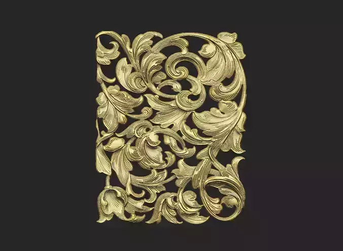 Pattern gothic design luxury soft leave bas-relief cnc