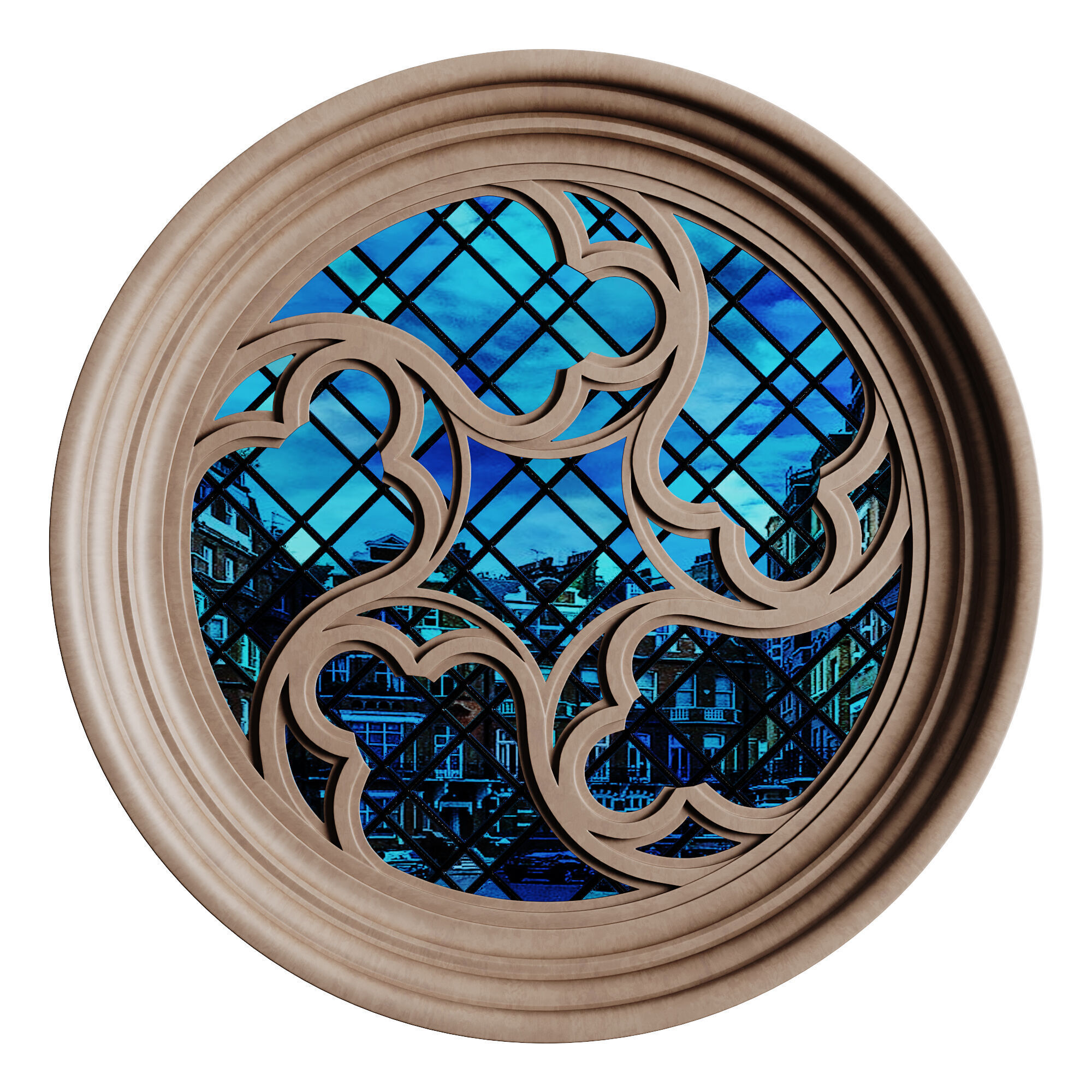 Gothic Window 04 3D model_2