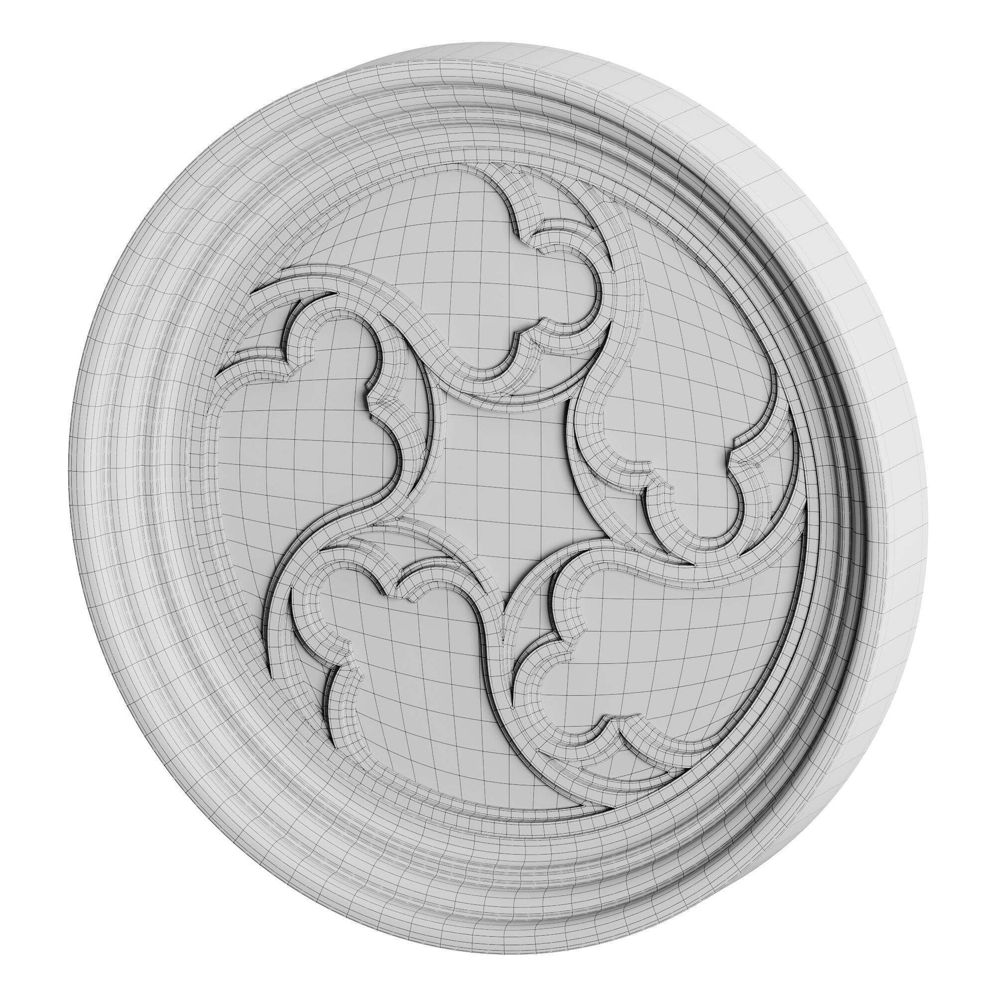 Gothic Window 04 3D model_13