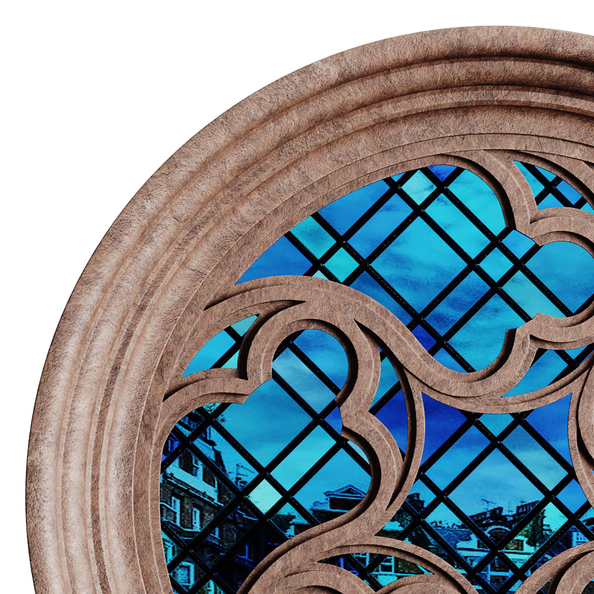 Gothic Window 04 3D model_12