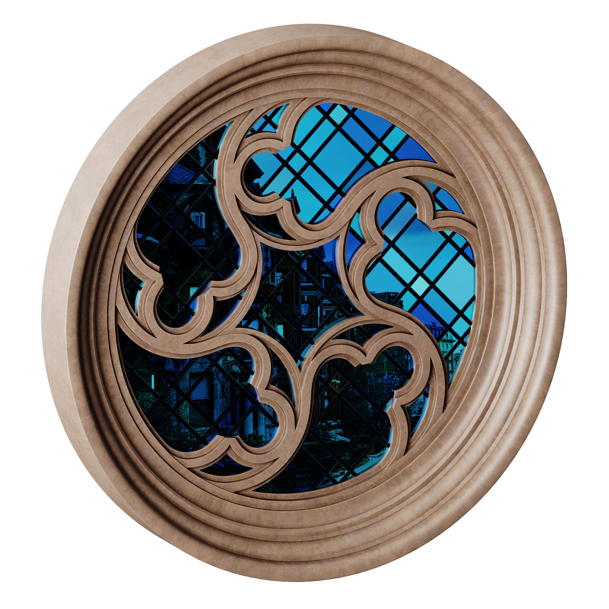 Gothic Window 04 3D model_9