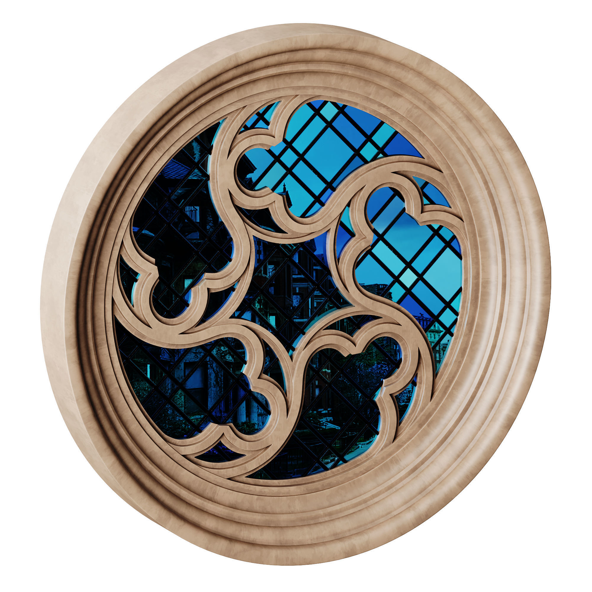 Gothic Window 04 3D model_7