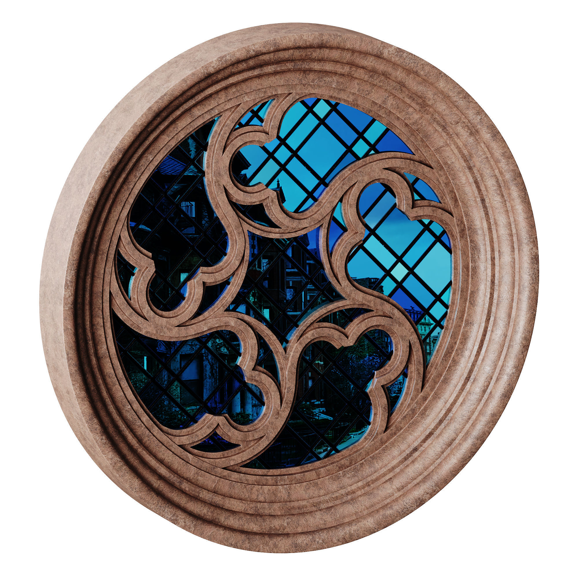 Gothic Window 04 3D model_11