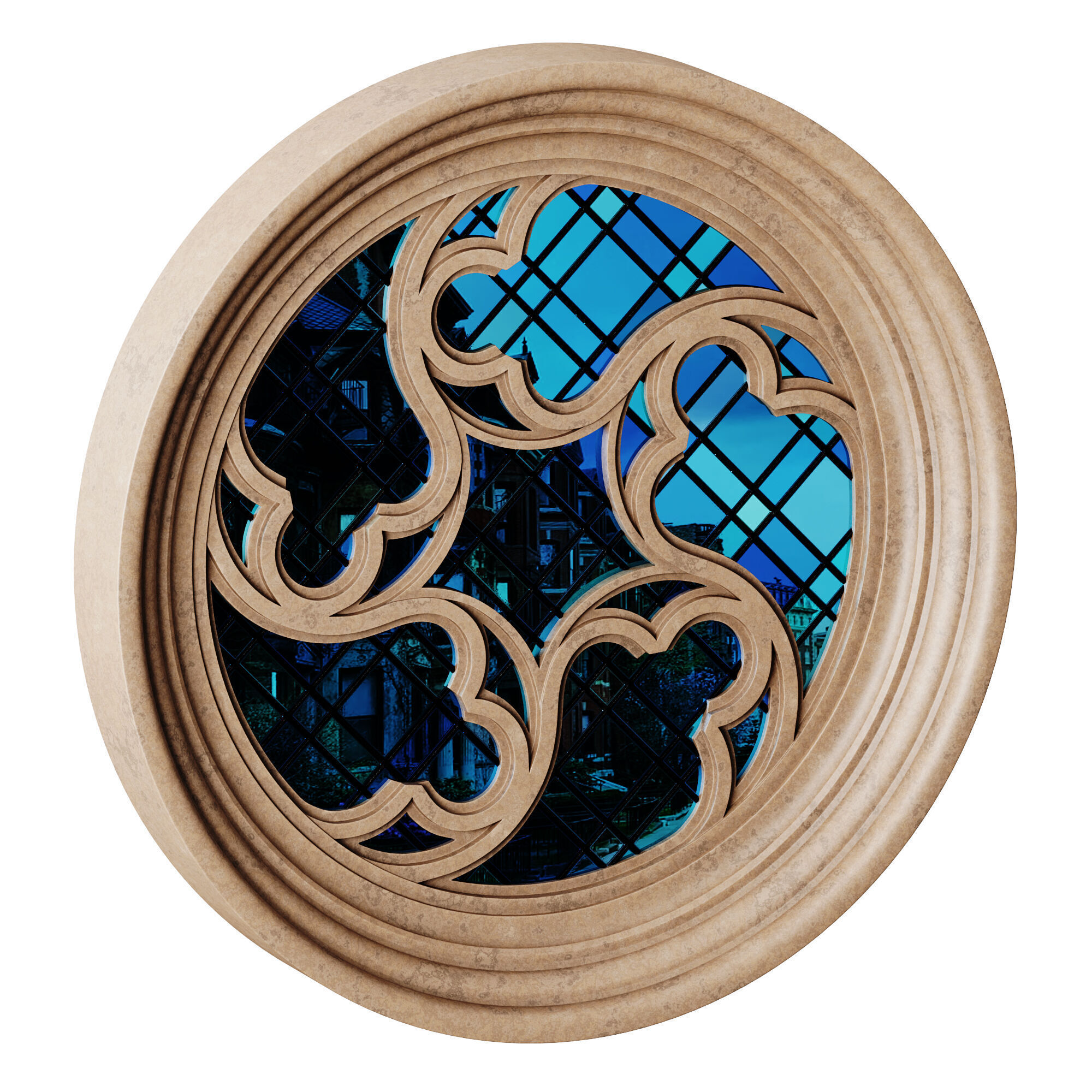 Gothic Window 04 3D model_8