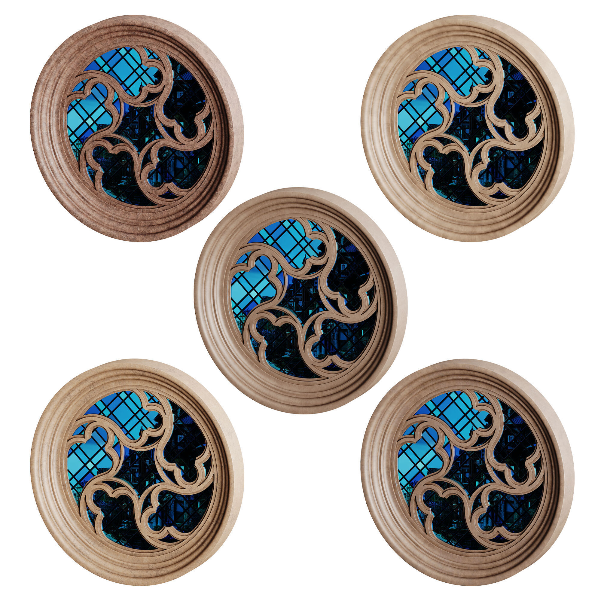 Gothic Window 04 3D model_6