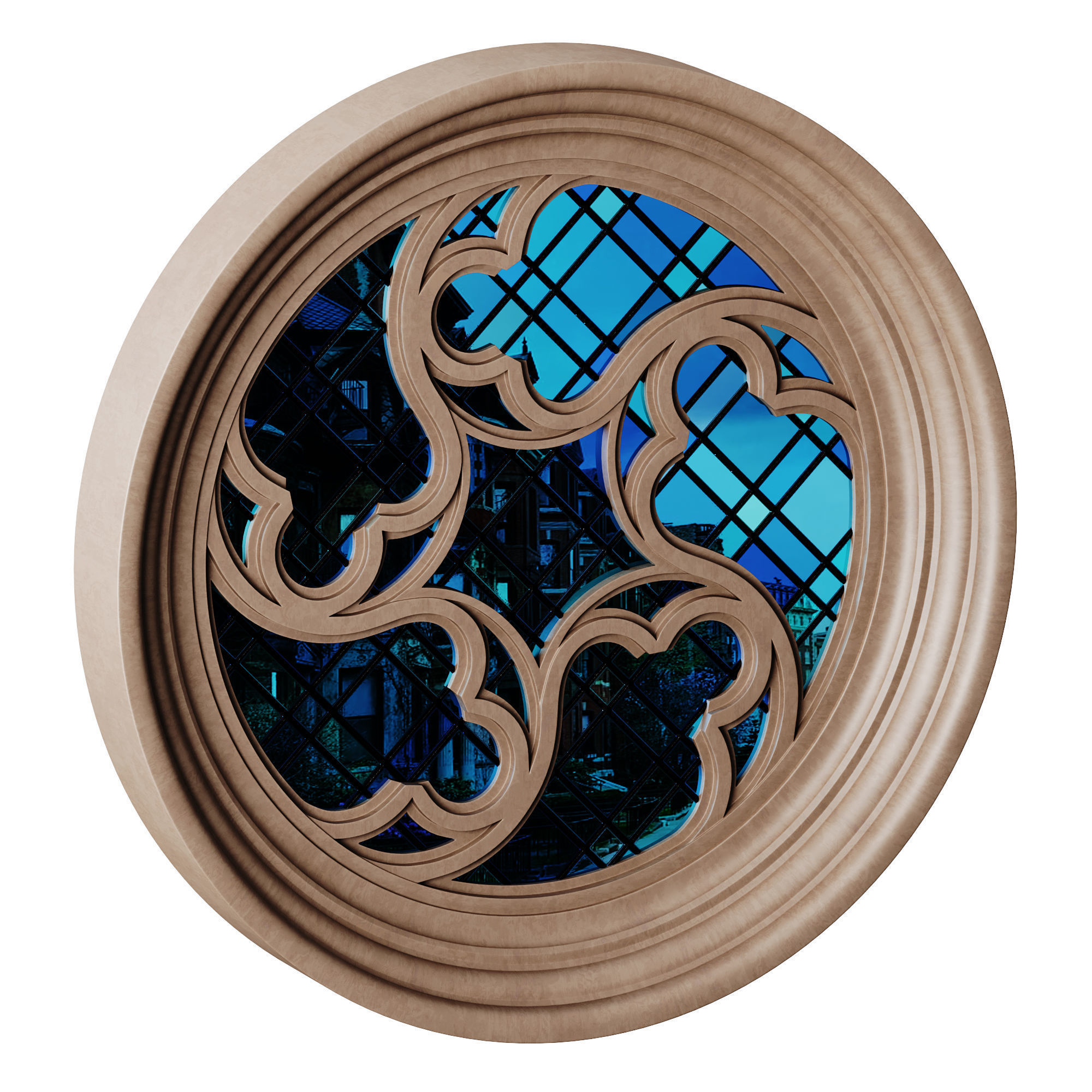 Gothic Window 04 3D model_10