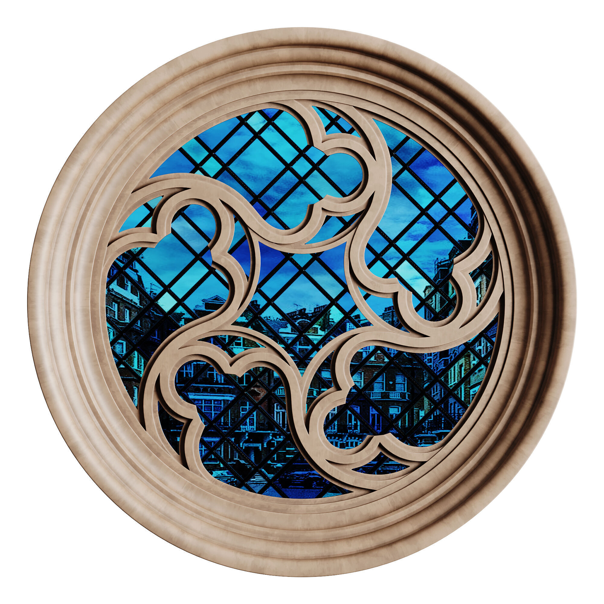 Gothic Window 04 3D model_4