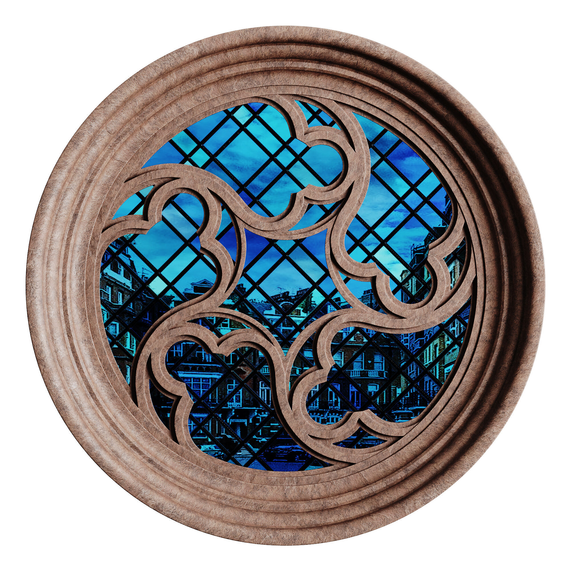 Gothic Window 04 3D model_5