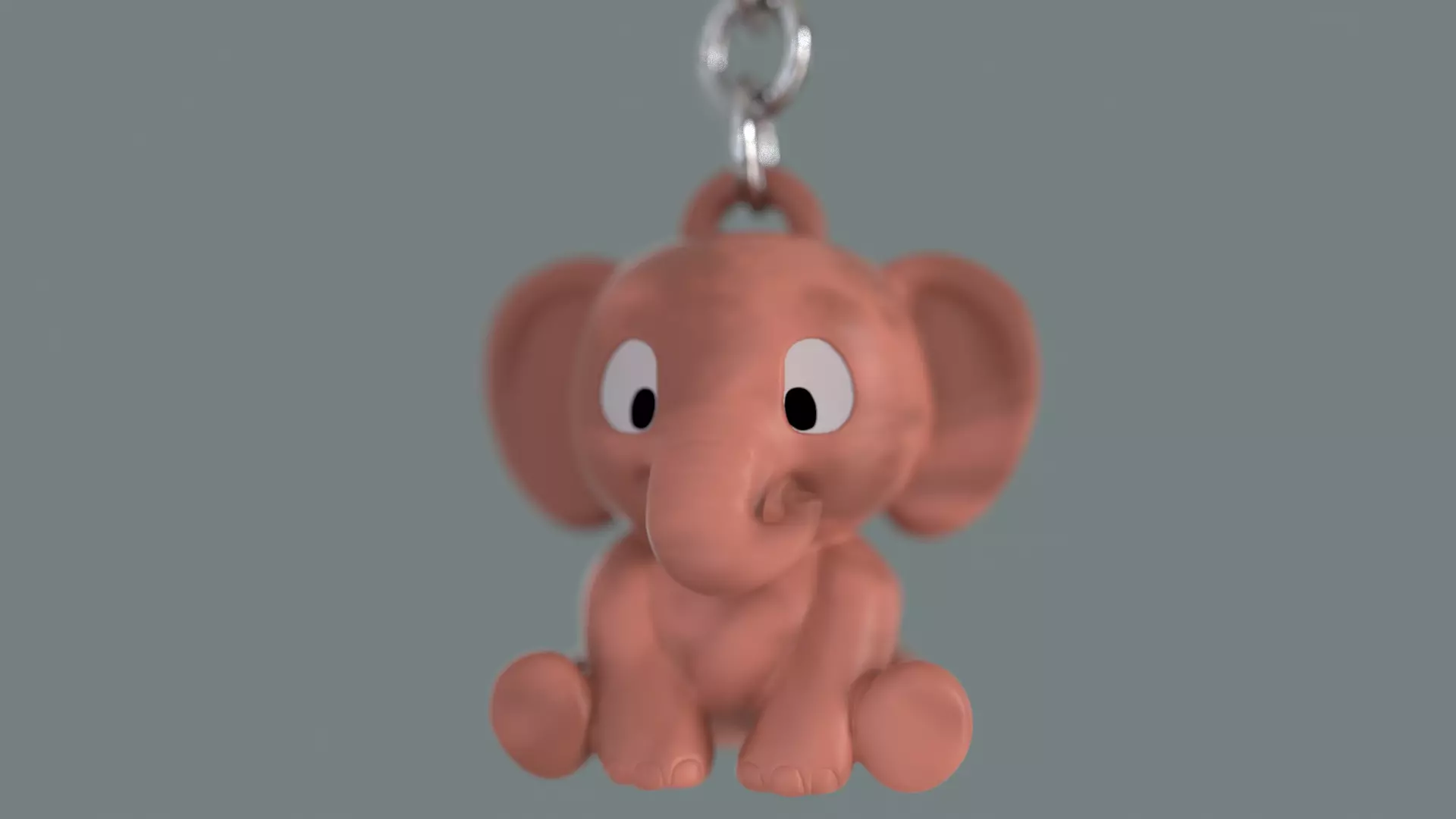 Cute Elephant Keychain 3D print model_0