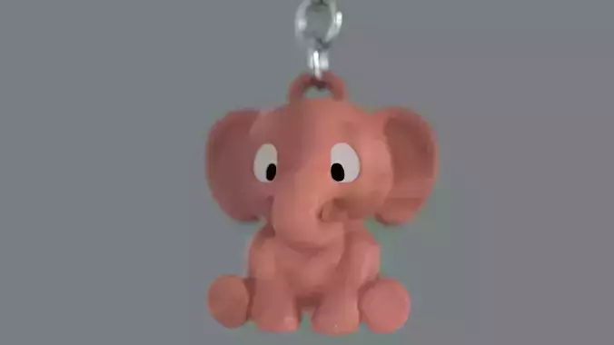 Cute Elephant Keychain